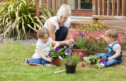 Satisfied homeowners after garden clearance in Archway